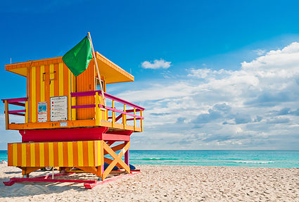 Colorful Lifeguard Tower in South Beach,
